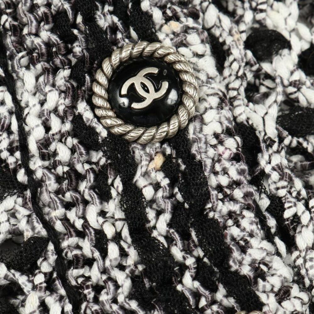 Chanel Cardigan Cc Coco Mark Button See-Through R… - image 7